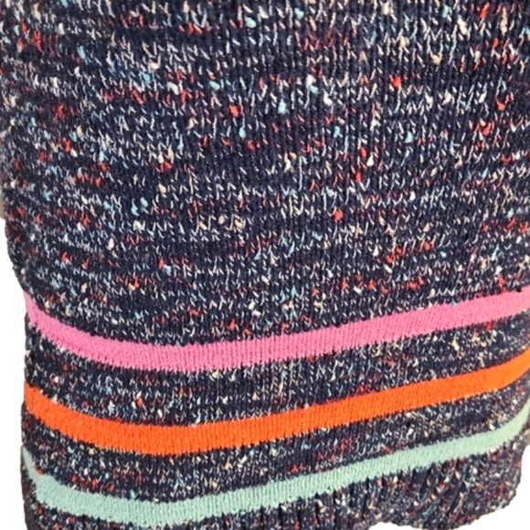 Womens Lou & Grey for LOFT blue spotted colorful stripe sweater tank size Large - Picture 15 of 15